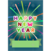 Happy New Year with ribbon topper - portrait