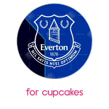 Everton tower ake topper design topper - cupcakes