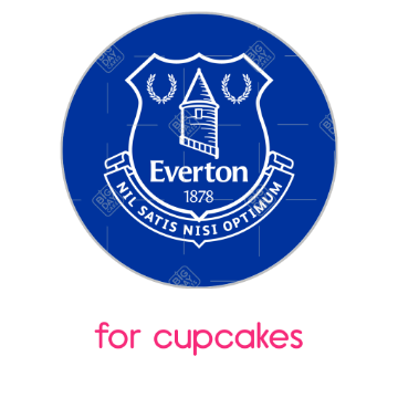 Everton Cake topper design topper - cupcakes