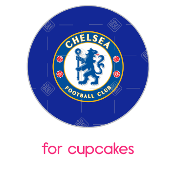 Chelsea-blue-crest frame - cupcakes