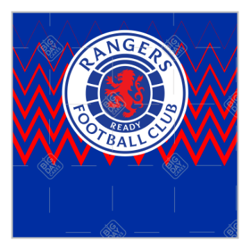 Rangers-HB-zigzag-design frame - square