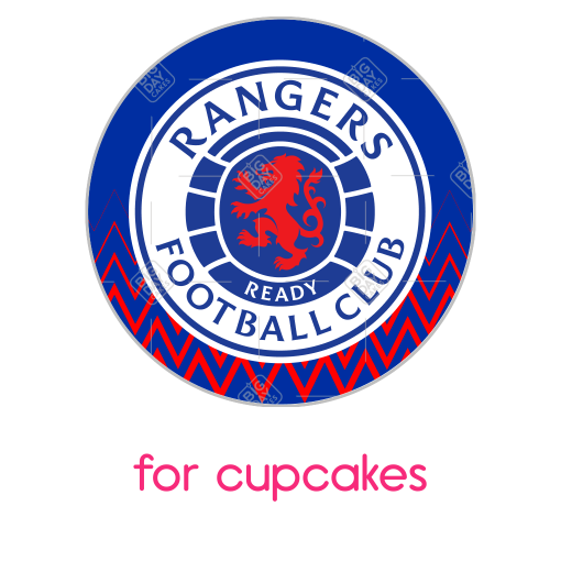 Rangers-HB-zigzag-design frame - cupcakes