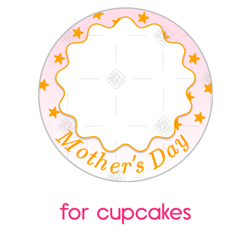Star-Mother frame - cupcakes