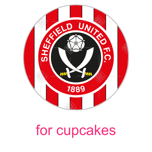 Sheffield-crest frame - cupcakes