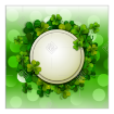St Patricks Day shamrocks frame - square