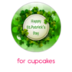 St Patricks Day shamrocks frame - cupcakes