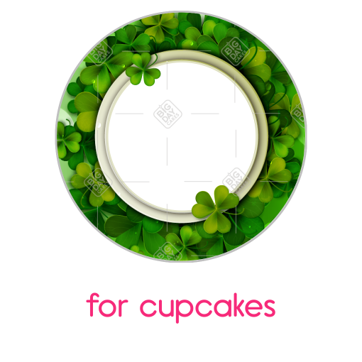 Shamrock-Frame frame - cupcakes