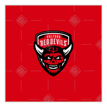 Salford Red Devils topper - square