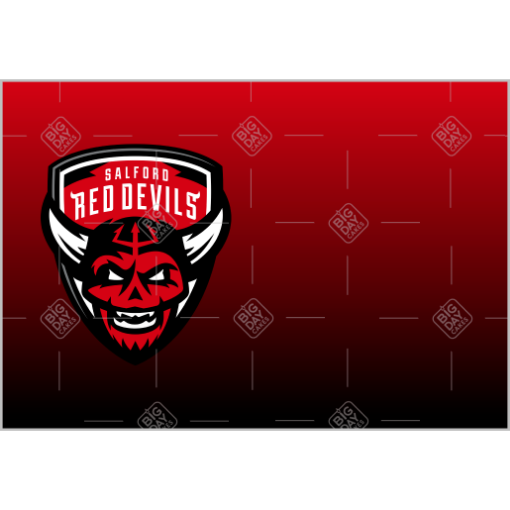 Salford Red Devils fade cake topper - landscape