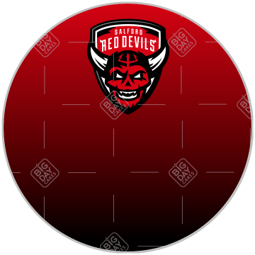 Salford Red Devils fade cake topper - round