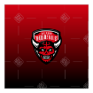 Salford Red Devils fade cake topper - square