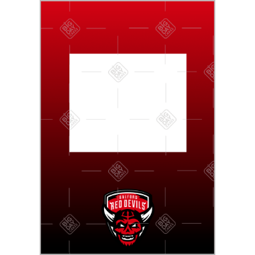Salford Red Devils fade frame - portrait