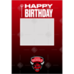 Salford Red Devils fade Happy Birthday frame - portrait