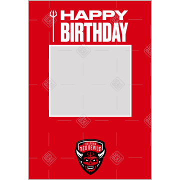 Salford Red Devils Happy Birthday frame - portrait