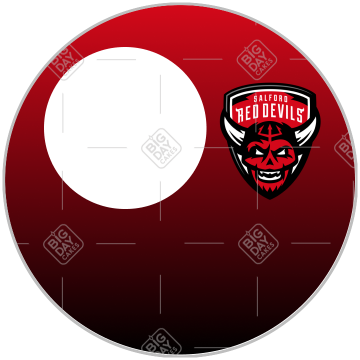 Salford Red Devils fade frame - round
