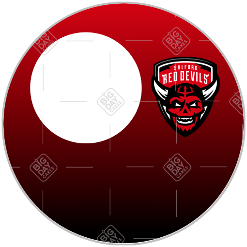 Salford Red Devils fade frame - round