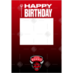 Salford Red Devils fade Happy Birthday frame - portrait