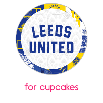 Leeds United Posters Cake Topper frame - cupcakes
