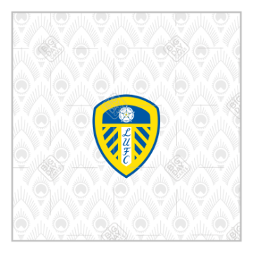 Leeds United Home Pattern Cake Topper frame - square
