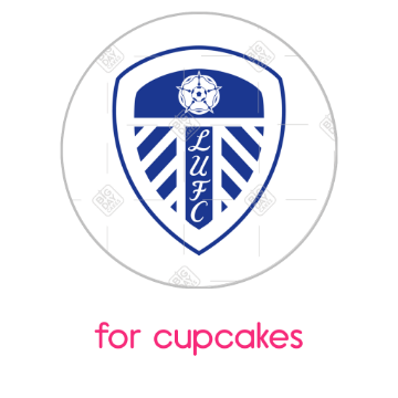 Leeds United Home Pattern Cake Topper frame - cupcakes