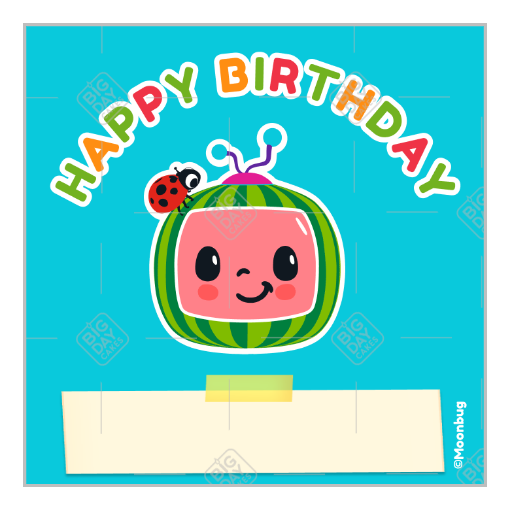 CoComelon_Birthday-design topper - square