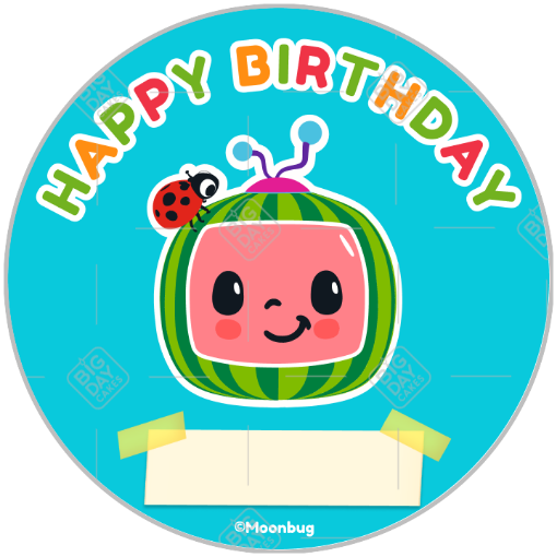CoComelon_Birthday-design topper - round