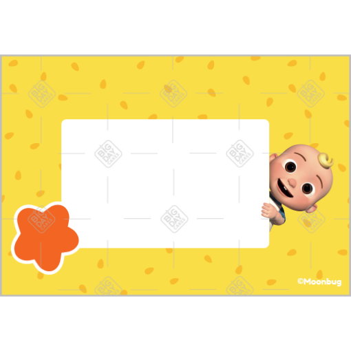 JJ-Birthday-frame-yellow frame - landscape