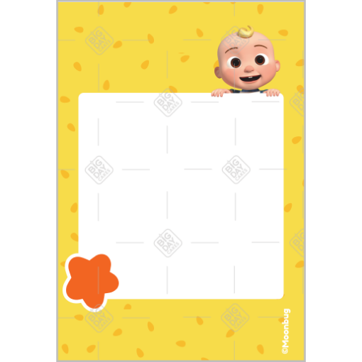 JJ-Birthday-frame-yellow frame - portrait