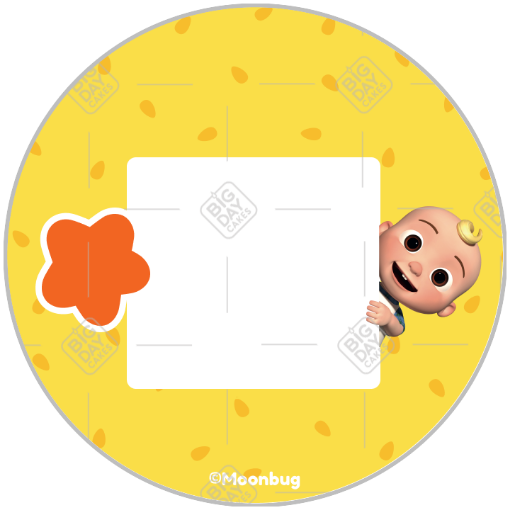 JJ-Birthday-frame-yellow frame - round