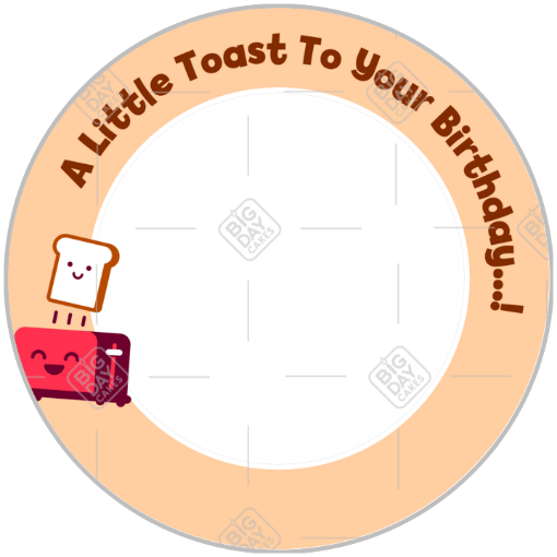 Toasty-Birthday frame - round