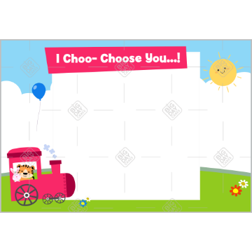 Animal-Train frame - landscape