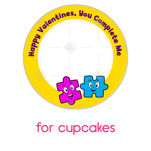 Puzzle-Love frame - cupcakes