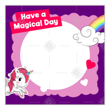 Magical-Unicorn frame - square