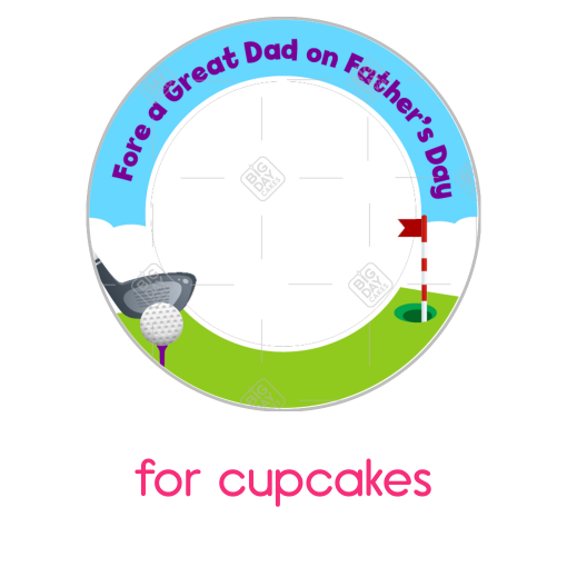Father's-Day-Golf frame - cupcakes