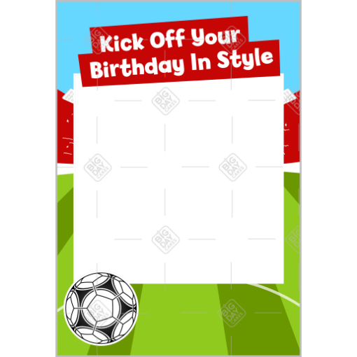 Football-Birthday frame - portrait