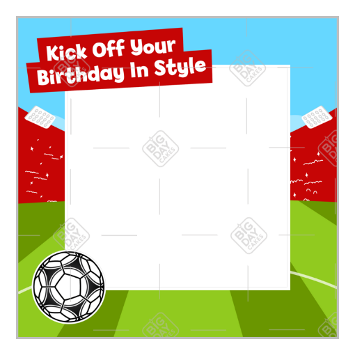 Football-Birthday frame - square
