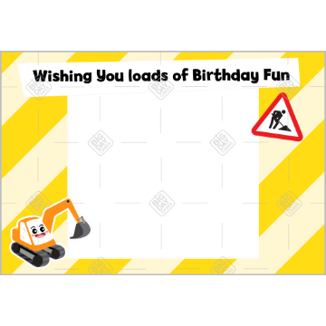 Fun-Digger-Birthday frame - landscape