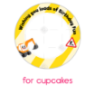 Fun-Digger-Birthday frame - cupcakes