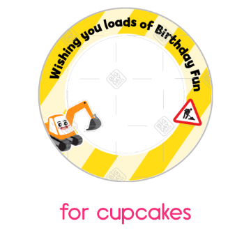 Fun-Digger-Birthday frame - cupcakes