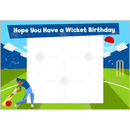Cricket-Birthday frame - landscape