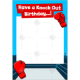 Knock-Out-Birthday frame - portrait