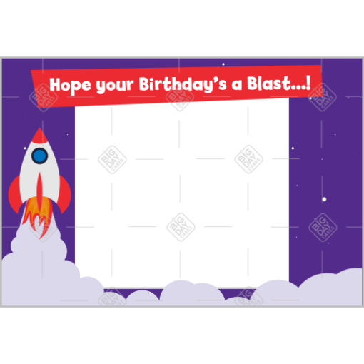 Blast-Birthday frame - landscape