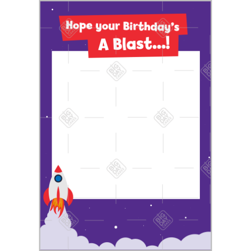 Blast-Birthday frame - portrait