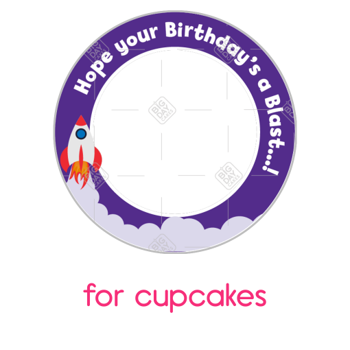 Blast-Birthday frame - cupcakes