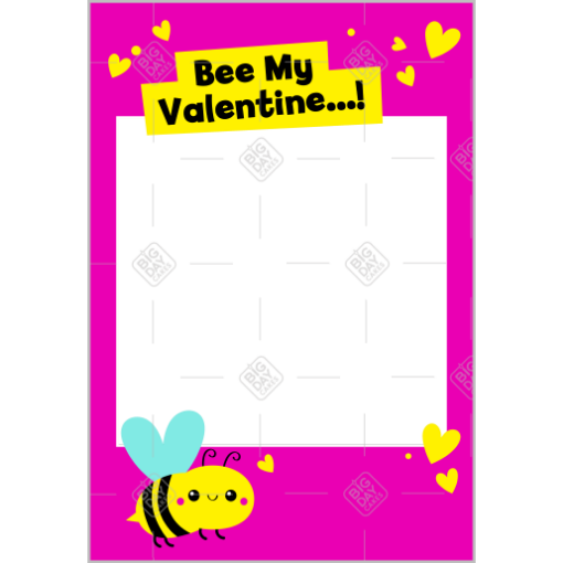 Bee-Valentine frame - portrait