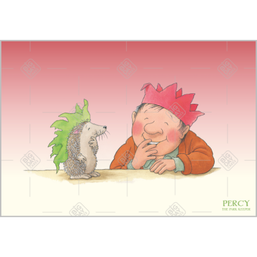Percy-Hedgehog-Party topper - landscape