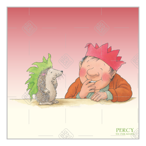 Percy-Hedgehog-Party topper - square