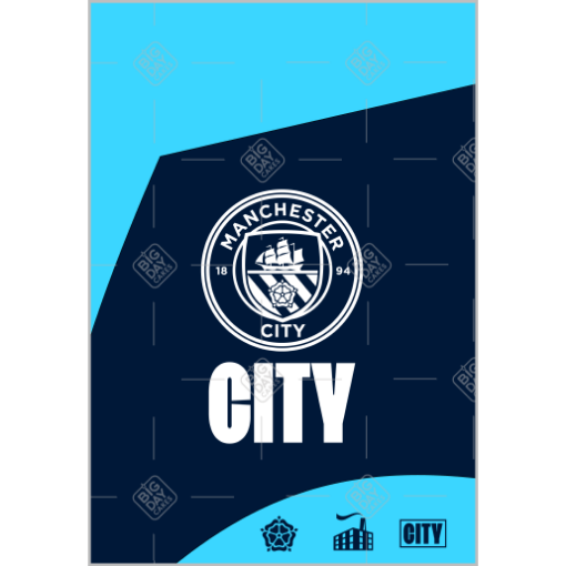 City Blue topper - portrait