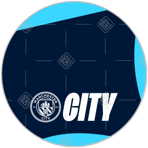 City Blue topper - round