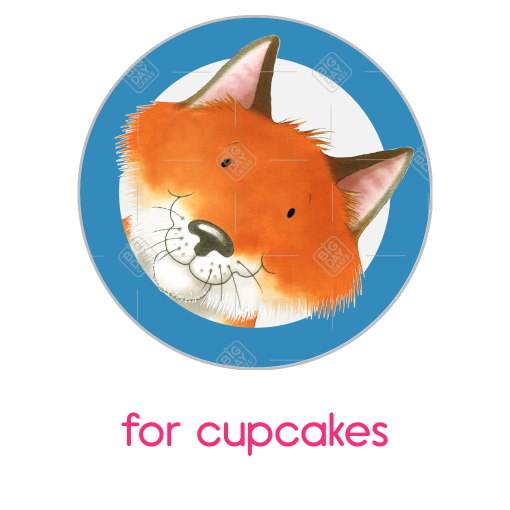 Percy animals and balloon frame - cupcakes